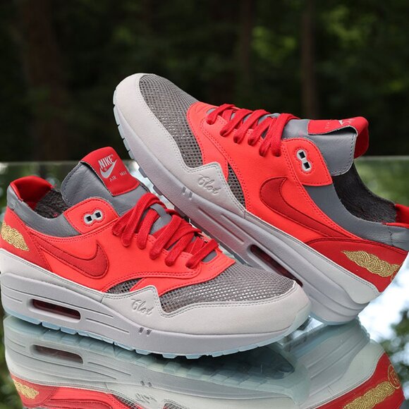 CLOT x Nike Air Max 1 Kiss Of Death Solar Red - Picture 7 of 13